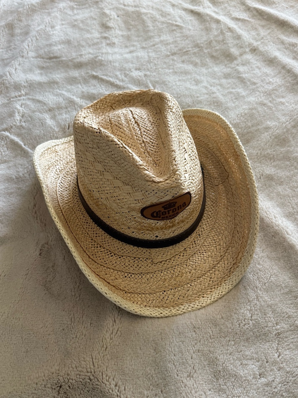 Corona Mexico Straw Cowboy cowgirl Hat L